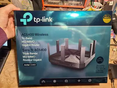 Tp-Link AC5400 Tri-Band MU-MIMO Gigabit Router archer c5400, View more