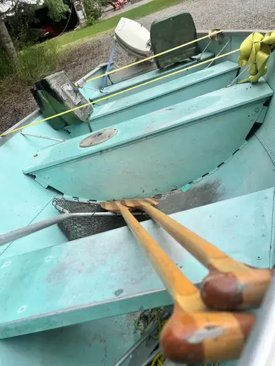 For Sale: 14-Foot Fishing Boat with 20 HP Johnson Engine $2500- Selling a well-maintained(always sto...