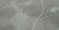 Pair of Mauve Brocade Lined Curtain Panels