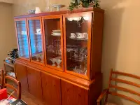 Solid Teak Buffet and Hutch
