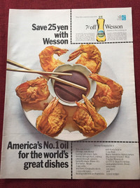 1968 Wesson Oil Original Ad