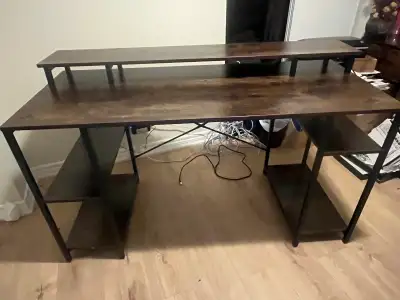 55” Computer Desk with Monitor Shelf, View more