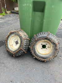 Snowblower 14" Wheel Set (2x) with chains - 5.30/4.50-6