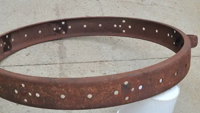 FIRE PIT  RING , ANTIQUE  , IDEAL  FOR  COTTAGE OR ACREAGE  , in BBQs & Outdoor Cooking in Regina - Image 2