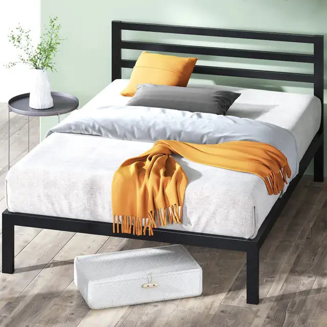 New Zinus King Bed Frame Metal with Headboard in Beds & Mattresses in Markham / York Region - Image 2