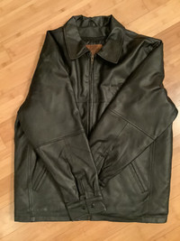 Molson Coors Black Leather Coat Medium Size  2018 