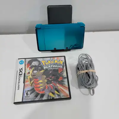 Nintendo 3DS Aqua + Pokemon Platinum [100% Authentic], View more