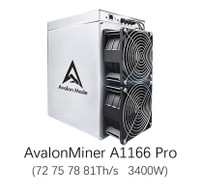Bitcoin Miner - Canaan Avalon 1166 Pro 81 Th/s