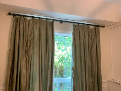 Silk curtains, set of 4, View more