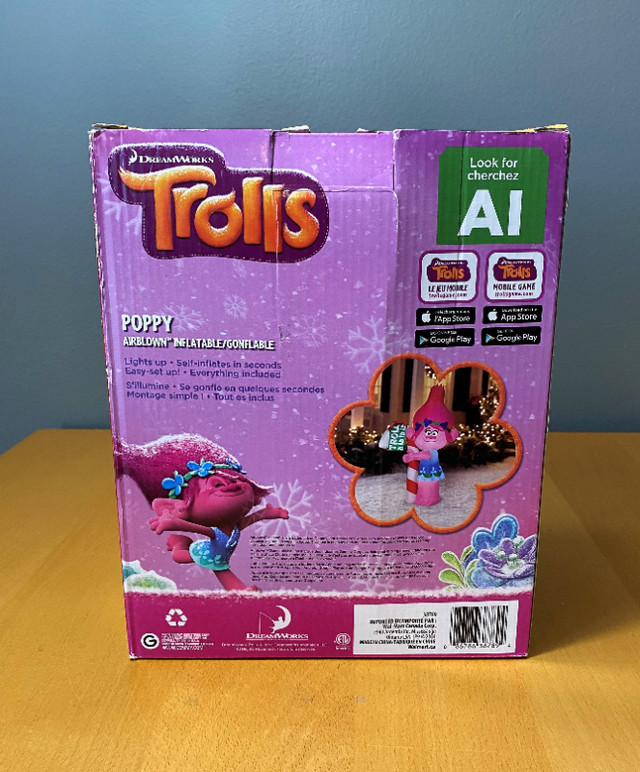 Gemmy Airblown Inflatables Christmas Trolls Poppy - New 