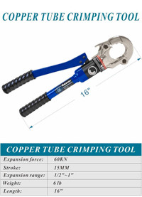 Hydraulic crimper for copper pipe