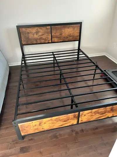 Bedframe with head and footboard with two matching end tables, View more