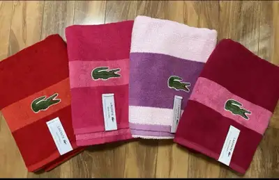 Lacoste towels each$35, View more