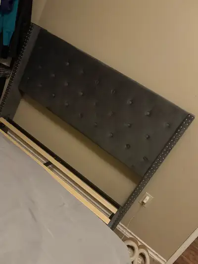 grey double/full bed frame  , View more