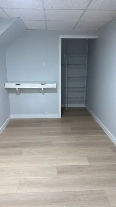 Two private rooms are available in a basement with a huge shared hall. OR Full basement all together...