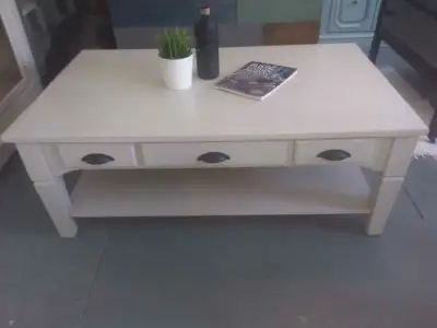 Wooden Coffee Table with Storage, View more