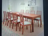 like New IKEA  table set 69L 37.5W n 4 chairs, i can deliver $