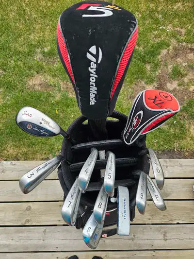 Mens RH Golf Club Set with TaylorMade 10.5 R5 Driver , View more