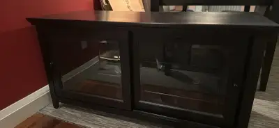 Black wood TV Stand, View more