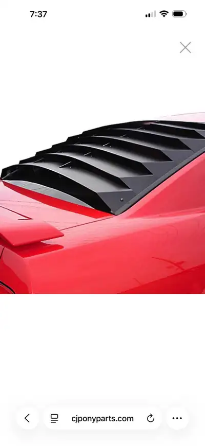 Selling a aluminum rear window Louver for a 2005-2014 mustang, was painted black with slight color s...
