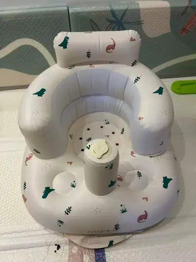 Coolable Inflatable Baby Floor Seat/Bath Chair - Built-in Pump, View more