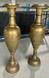 2 Brass Vases