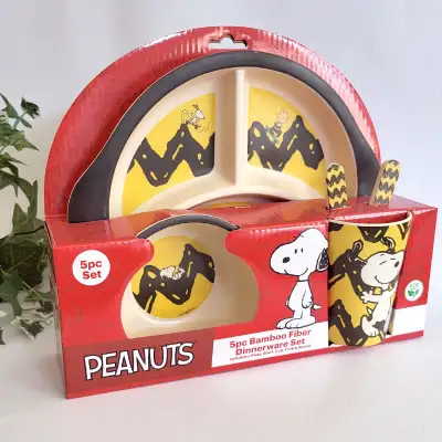 BNIP Peanuts Snoopy & Friends Bamboo Fiber Dinnerware Set, View more