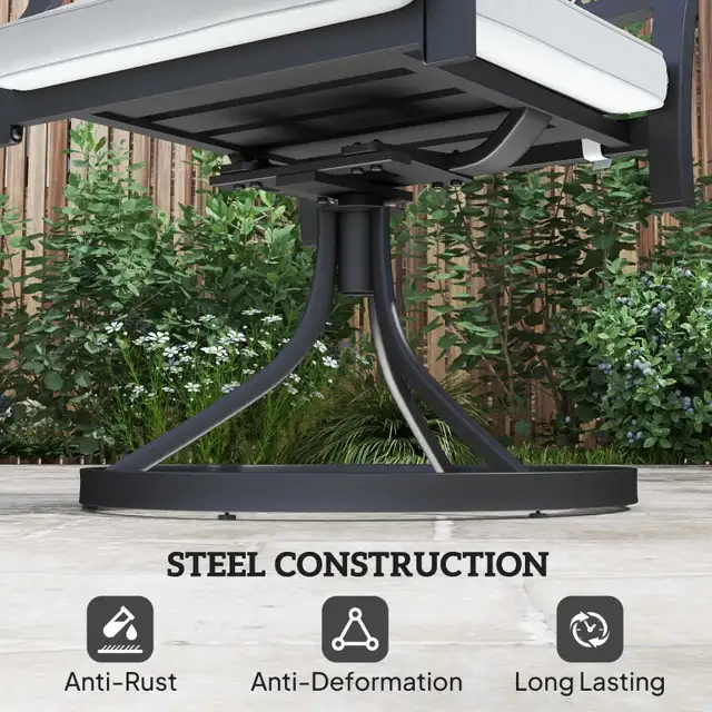 Outdoor Patio Chair, Metal Swivel Rocker Chairs with Cushion and in Patio & Garden Furniture in Markham / York Region - Image 7