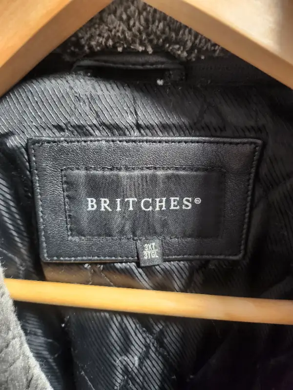 100% Lamb Skin Leather Jacket by Britches - 3XLT Big and Tall63006660998403122