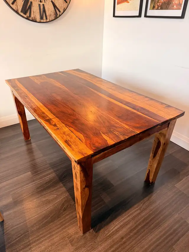 Solid Wood Dining Set (Table + 6 Chairs) in Dining Tables & Sets in Guelph - Image 4
