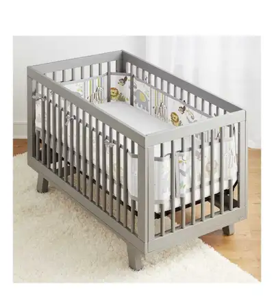 Brand New. BreathableBaby Breathable Mesh Liner for Full-Size Cribs, Classic 3mm Mesh, Safari Fun To...