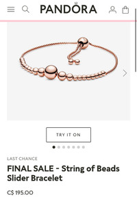 Real Pandora Rose gold Bracelet 