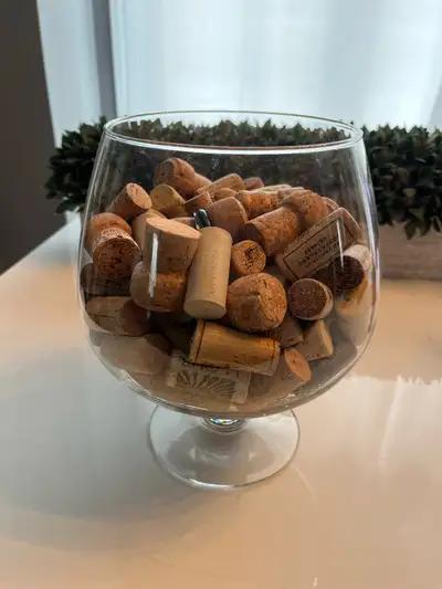 Large “Brandy” Glass - decor   (Corks not included) , View more