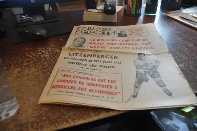 Parlons sports 1960 newpaper hochey boxe lutte yvon robert in Arts & Collectibles in Victoriaville - Image 2