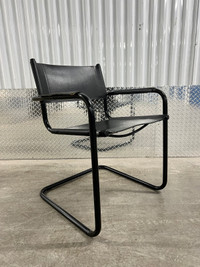 Black Leather Cantilever Chair Mart Stam