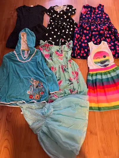 6 girls dresses size 8 plus 1 swim  cover up -  lot 3, View more