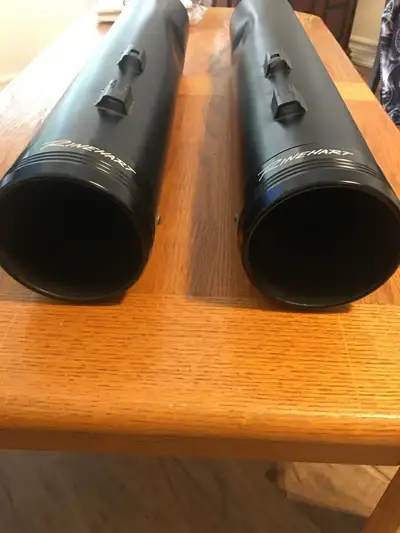 Used for less than 1000km on a 2022 road glide with a 114 M8 motor 900 obo these are spotless