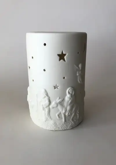 Christmas Candle Votive Holder Christian Mary Joseph Jesus, View more