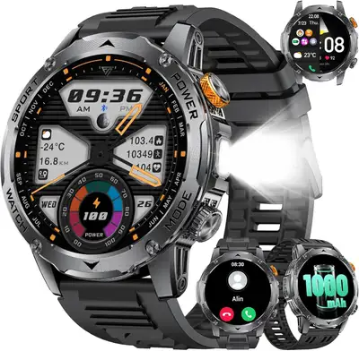 LIGE Smart Watch 1.75" AMOLED Screen Military Smartwatch, View more