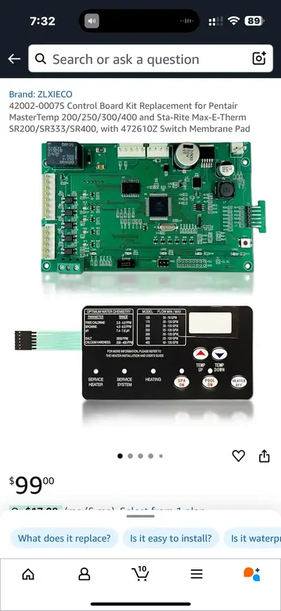 Almost new-only tested briefly very clean ZLXIECO 42002-0007S Control Board Kit Replacement for Pent...
