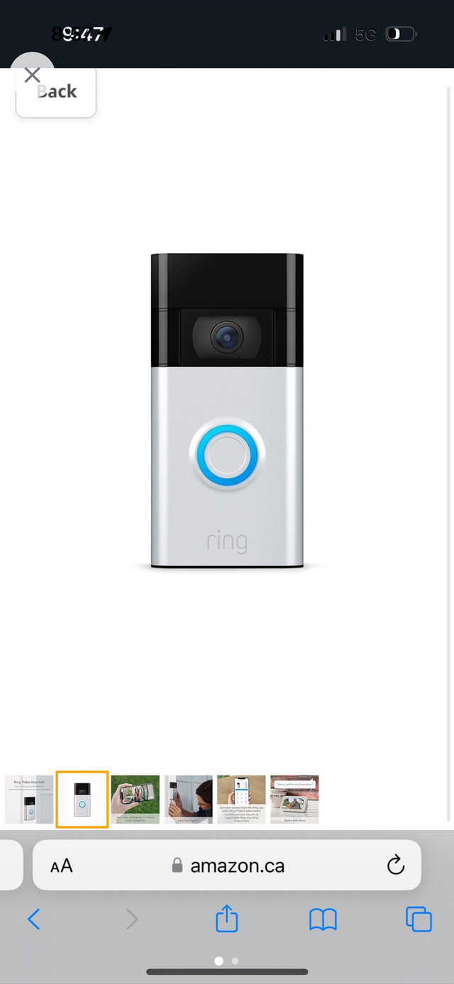Ring doorbell with chime  in Security Systems in Windsor Region