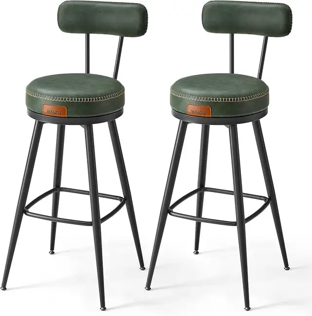 Beautiful 360 swivel bar stool with back support in Chairs & Recliners in Markham / York Region - Image 3