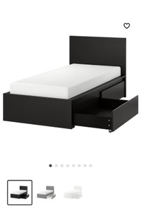 Ikea twin / single bed frame with storage ($190 obo, read descri