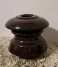 Vintage brown ceramic insulator