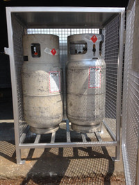 Heavy duty propane cylinders storage cages for sale !