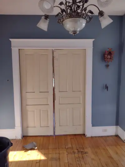 Salvaged Pocket Doors and Rail- Early 1900's, View more