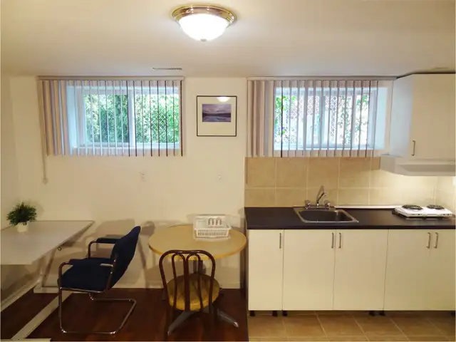 PRIVATE FURNISHED BASEMENT UNIT: PRIVATE WASHROOM & KITCHEN
