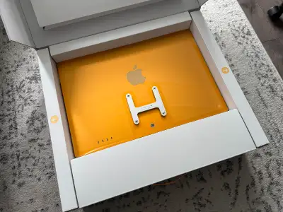 Brand New never used 2021 M1 iMac 24” Yellow. It is a vesa mount model so you will need either an ar...