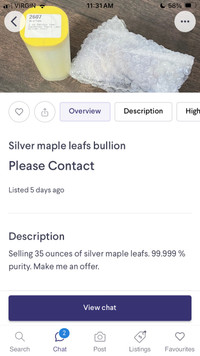 FAKE SILVER. Be aware of this seller. 