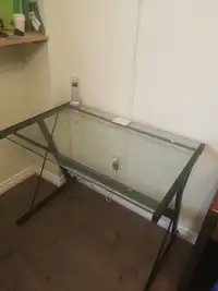 Glass top desk